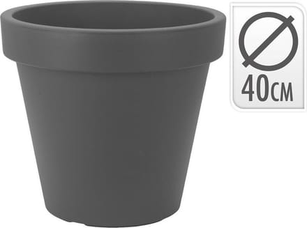 Plantenpotten Ek - Bloempot Ek Rond Dia 40cm Antraciet