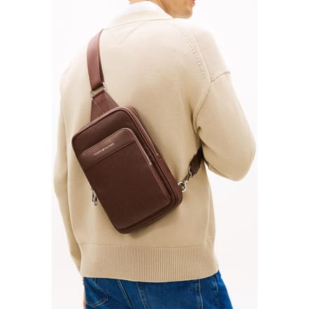 Tommy Hilfiger Flag Monogram Sling Bag Coffee Bean Größe: OS | Umhängetaschen Outlet | Herren | Braun