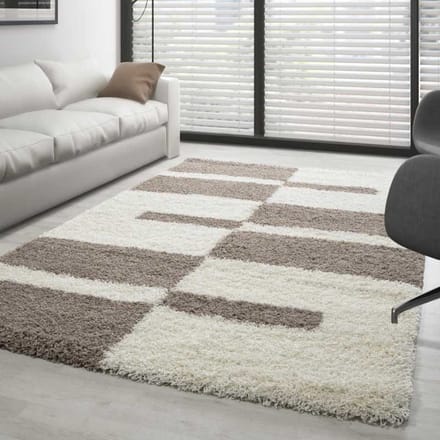 TapisTrend Harig tapijt Beige 100x200 cm Gala Shaggy, Langpolig