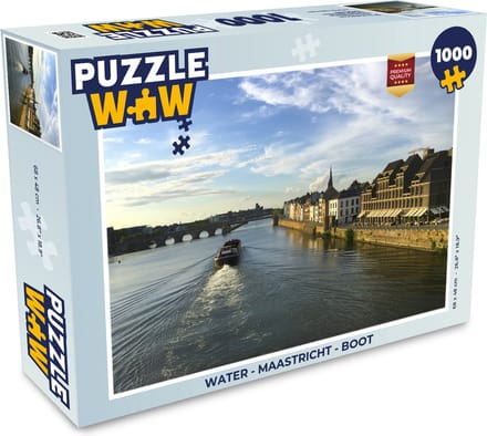 Puzzel Water - Maastricht - Boot - Legpuzzel - Puzzel 1000 stukjes volwassenen