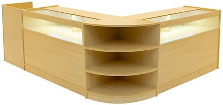 Sagittarius led toonbankset - esdoorn - set 4-delig - helder wit led