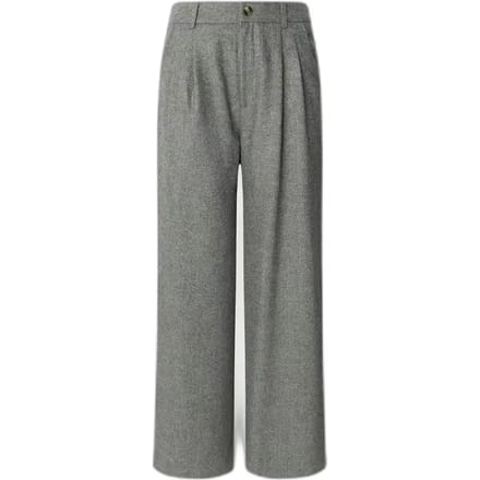 Regular fit wijde broeken met wol, model 'SIA'