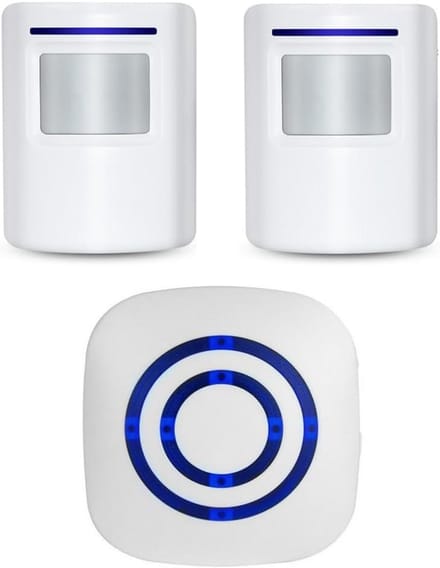 Draadloos Oprit Alarm met Bewegingssensor - Infrarood Ingangsdetector met Plug-in Ontvanger en 2 Sensoren