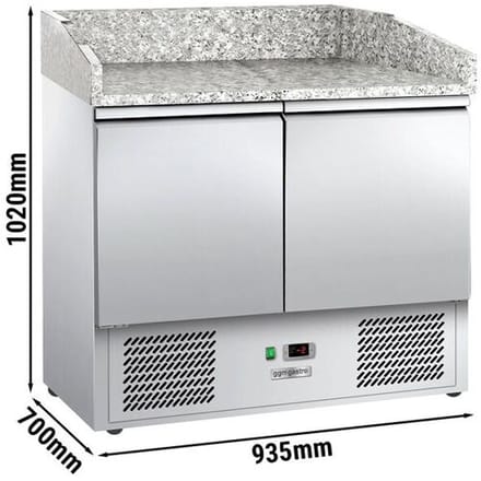 GGM Gastro Pizzakühltisch ECO - 935x700mm - mit 2 Türen Zilver