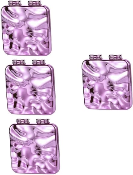 Opklapbare Make-up Spiegels - Mini Zakspiegels - Make-up Bijwerken - Dubbelzijdig Ontwerp - Compact Formaat - Paars
