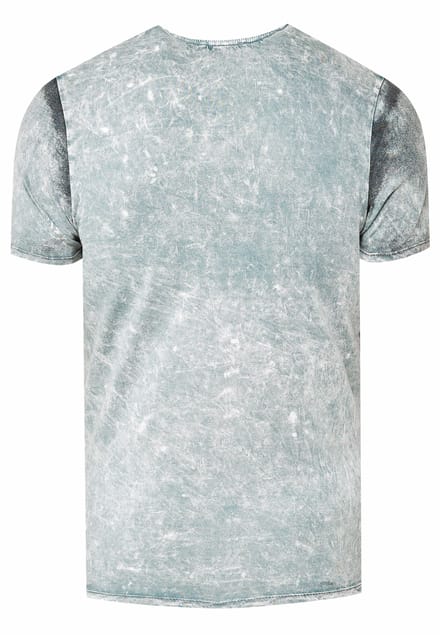Acid washed T-shirt met prints