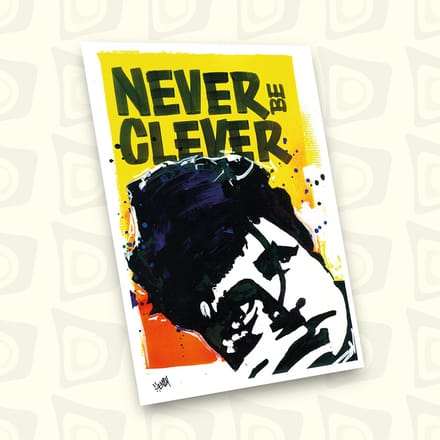 HERMAN BROOD, “Never be clever”, UNIEKE ANSICHTKAART, 24 STUKS