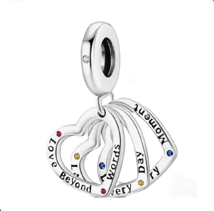Bedel - Love, Laugh, Live - Sterling Zilver - Hartjes - RomyStones - Kerst Cadeau