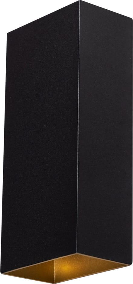 ETH David wandlamp excl. 2x GU10 zwart + goud binnenkant
