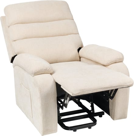 RISE - Relaxfauteuil elektrisch - Lichtbeige - Polyester