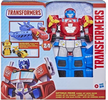 Transformers - Optimus Prime Jumbo Jet met hommel racen auto van 11 cm - 3 jaar - 38 cm