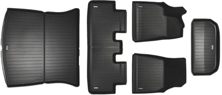 Tesla Model Y rubber matten Juniper 2025+ – All Weather, complete set inclusief Frunkmat Interieur Accessoires