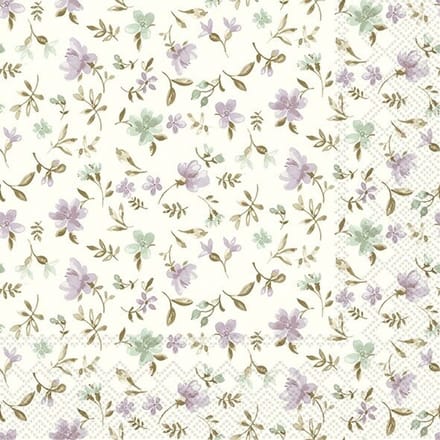 IHR Lunch servetten - Fleurs lilac green