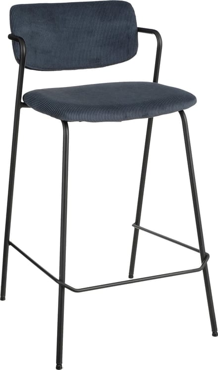 Nanet Bar Stool - H91 cm - Velvet - Brown