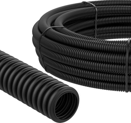 Zwarte, UV-bestendige Kabelbeschermingsslang 50mm Binnendiameter, 25 Meter Lengte