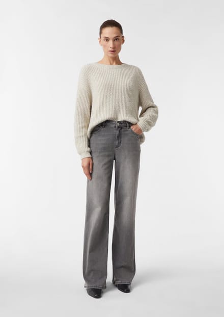 Brede Leg Stretch Jeans met Casual Wasbeurt Dames COMMA
