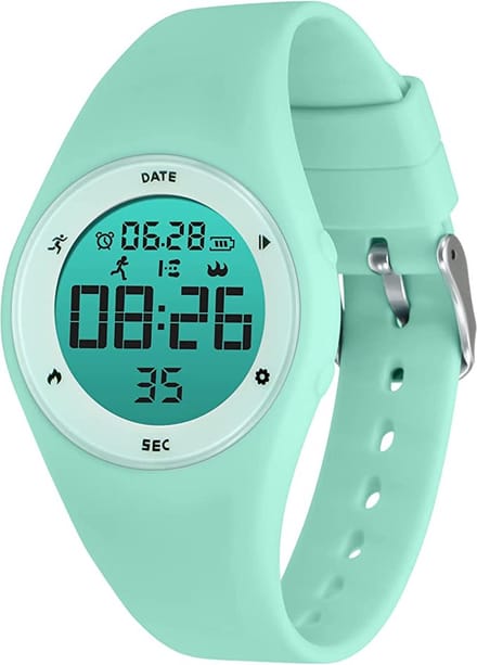 Smartwatch Kinderen - Stopwatch - Stappen - Waterdicht - Mint