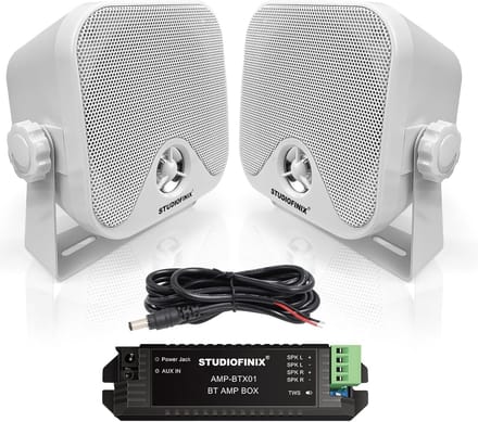 Waterdichte Bluetooth Audio Speakerset voor Motor, Quad, Tractor en Boot - Marine Stereo Systeem