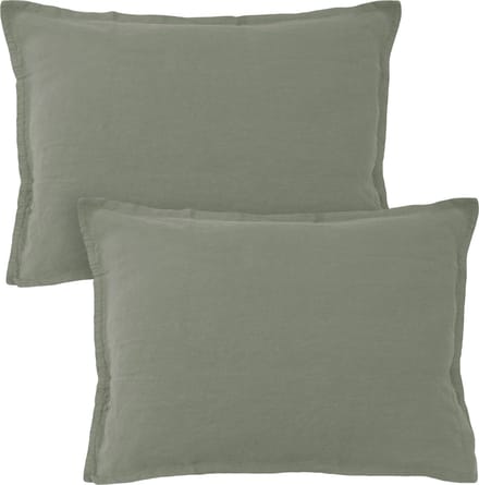 Matt & Rose Set Kussenslopen Mosgroen - 50 x 70 cm - 100% Linnen