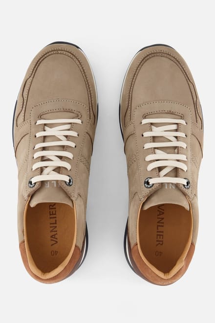 Van Lier Positano Sneakers taupe Leer - Maat 41