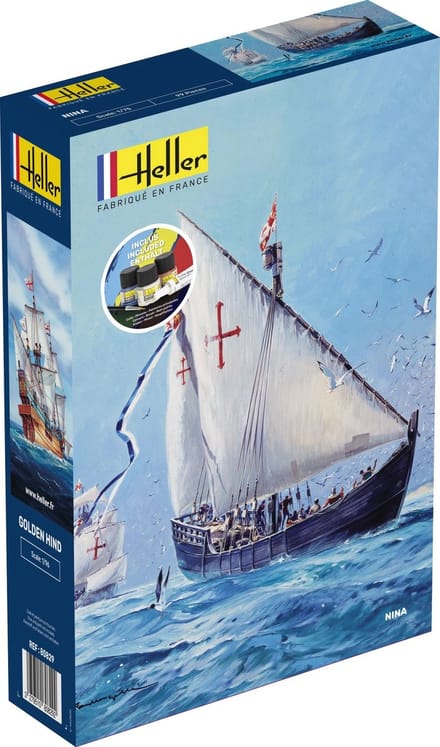 Heller Modelbouwpakket Schepen - 56815 NINA Ship - Starter Kit Plastic - 1:75 - Modelbouw