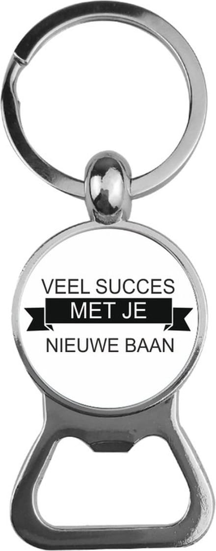 Bieropener Glas -  Veel Succes Met Je Nieuwe Baan