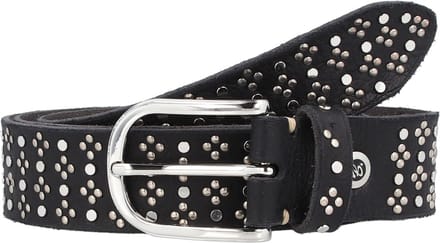 b.belt Studded riem leer