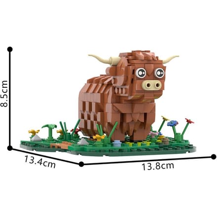 Gobricks MOC Schotse Hooglander Bouwstenen