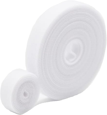 Klittenband Kabelbinders voor Kabelbeheer, 2 cm Breed, Wit - Sterke Bevestiging en Herbruikbaar