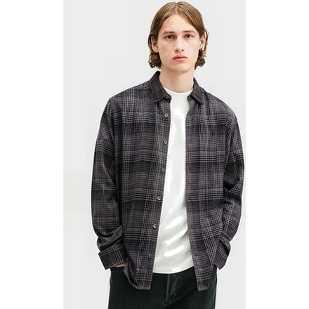 AllSaints Sonik Ls Shirt Grey Taglia: XS | Camicie Casual Outlet | Uomo | Grigio