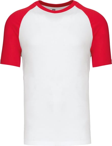Kariban Baseball - Tweekleurig t-shirt K330 - White / Red - 3XL