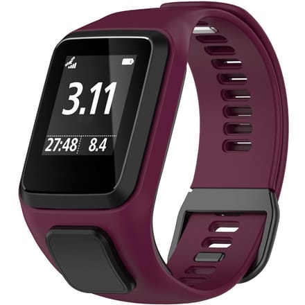 Compatible pour bracelet TomTom Smart Compatible pour Tom Tom Runner23 Spark Silicone Étanche Remplacement Poignet Type 3 black