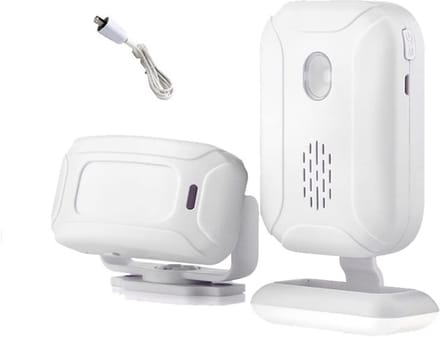 Welkomst Chime - Deurbel Alarm - Beveiliging Huis - 5-in-1 Multi-modus - 800 Meter Bereik - Wit