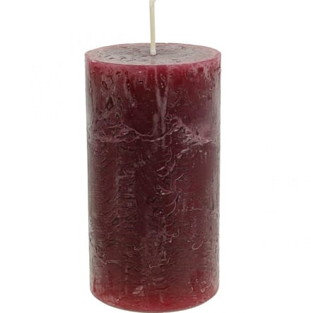 Effen Bourgondische Rustieke Veilige Adventskaarsen 110×60mm Set van 4