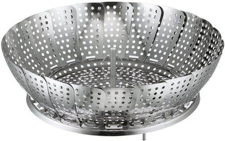 Stoominzet - Kookmand - Gezond Koken - Inklapbaar - 20 cm - Zilver
