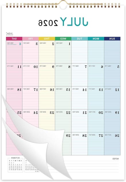 Wandkalender 2024 - Jaarplanner - Dagelijkse Planning - Dikke Papier Kwaliteit - 12 x 17 Inch - Multicolor