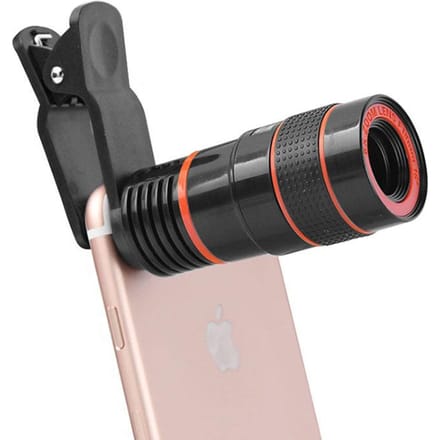 Fabrieksgroothandel Nieuwe 8 × 18 High-definition mobiele telefoontelescoop Universele camera Externe universele clip. gray