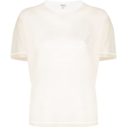 T-shirt van mesh met tijgerlogo