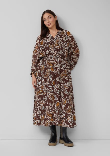 s.Oliver - female - Chiffon jurk met effectgaren in een relaxte pasvorm
