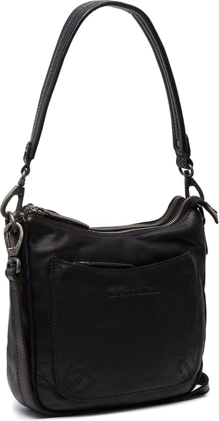 Chesterfield Caroline Antique Washes Waxed Pull Up Schoudertas - Zwart
