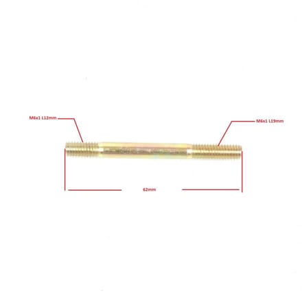 Goujon double filetage pour scooter Peugeot 50 DJANGO 4T 777587 M6x1 Neuf