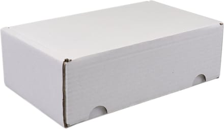 Postpakketdoos golfkarton 130x210x70mm gestanst wit 25 stuks
