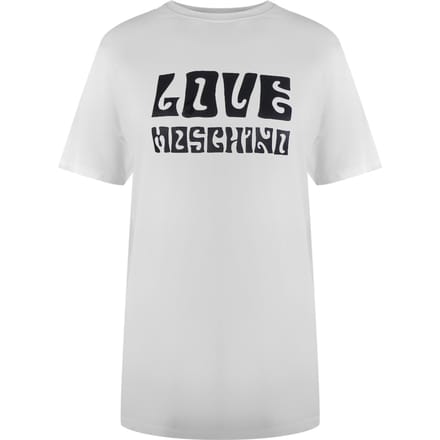 Love Moschino T-shirt Met Opvallend Logo In Wit