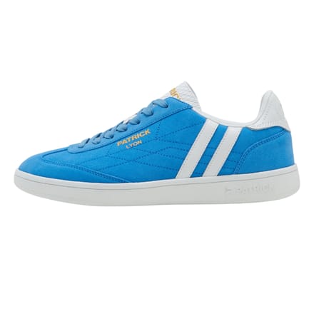 Patrick Mens Lyon Suede Cupsole Sneakers (Blauw/Wit)