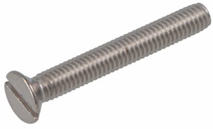 Metaalschroef RVS A2 M4x30 platkop per zak a 10 stuks- pk - sleufkop