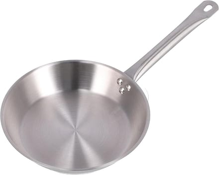 Well Home Frying Pan Diameter 22 x 5 cm, Stainless Steel, Suitable for Induction, Non-Stick Coating