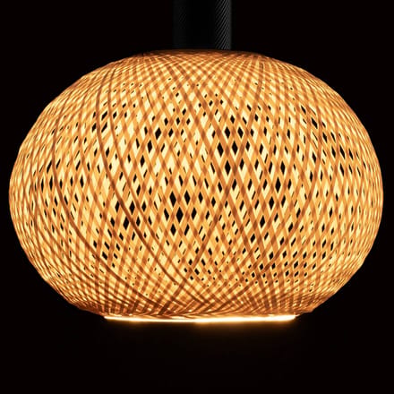 Segula LED Floating Bamboo naturel Oval300 E27 5W 2.200 K dimbaar