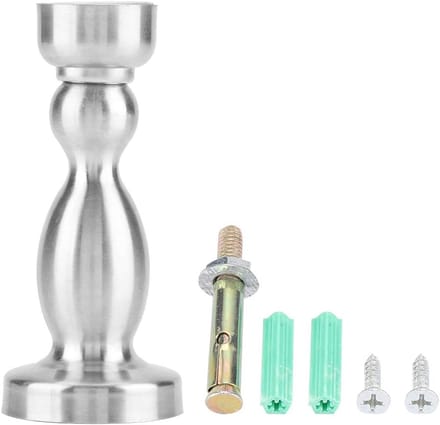 Deurstophouder - Magnetische Deurstopper - Deuren Beschermen - Roestvrij Staal - Dikke Constructie - Zilver