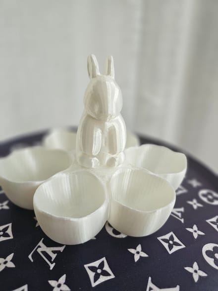 3D-geprinte Eierhouder met Paashaas – Organizer voor Paaseieren