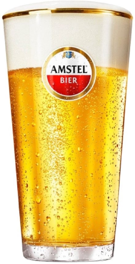 Amstel Bierglas Vaasje 25cl Gold Rim Doos 12 Stuks - Mancave - Horecaglas